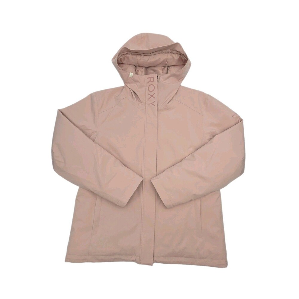 Roxy Coat Pink Dry Flight 10K Snowboard Ski Jacket Women Sz XXL 2XL Hood Zip